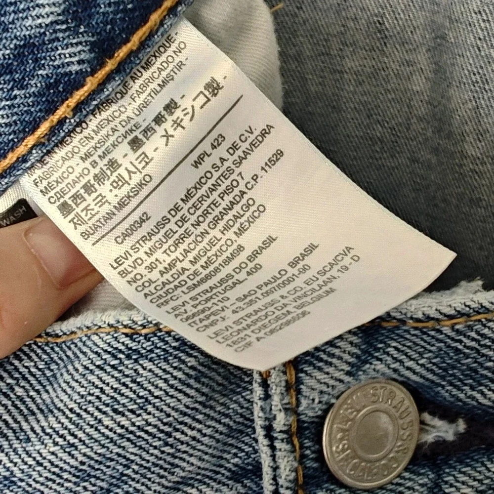 Levi's 505 Regular Fit Jeans 40 x‎ 29 Blue Medium Wash Straight Leg Denim 2019